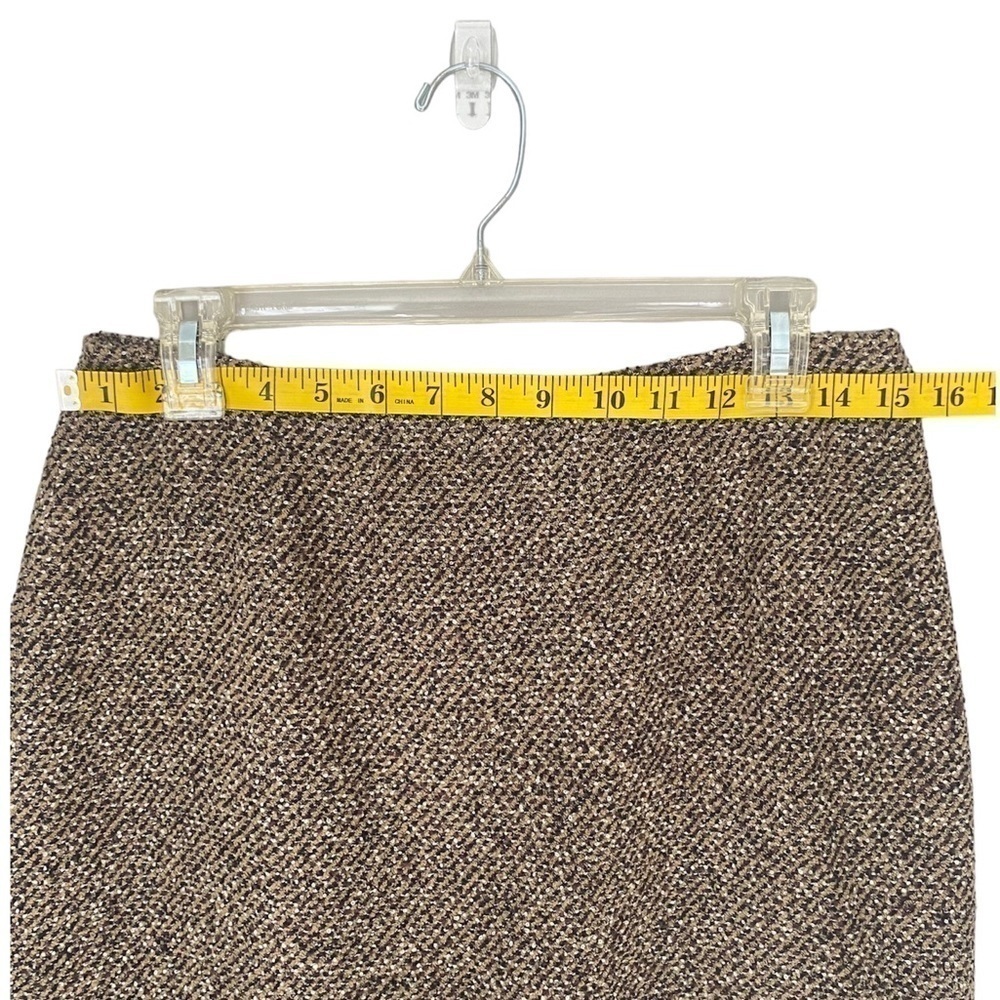 EMMA & JAMES Liz Claiborne Tweed Skirt and Jacket Suit Tan Black Women Size 8 - Picture 14 of 16